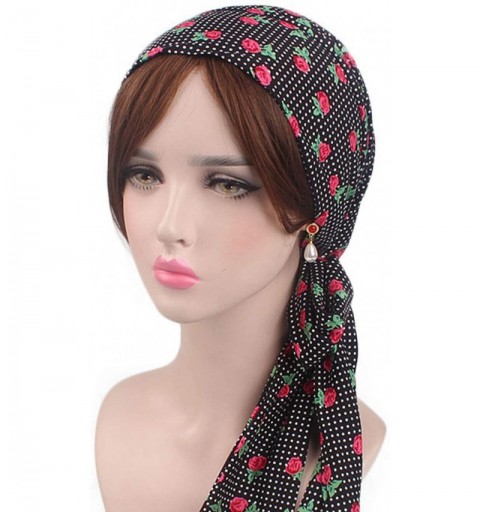 Skullies & Beanies Chemo Headwear Cancer Cap for Women Sleep Headscarf Bonnet Headwrap - 4 - C4186W9QS38 $16.64