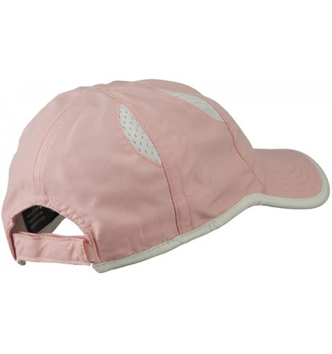 Baseball Caps Microfiber Casual Cap With Moisture Sweatband - Black White OSFM - Pink White - CG11C0N7GZ9 $9.45