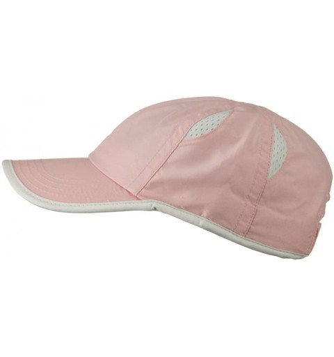 Baseball Caps Microfiber Casual Cap With Moisture Sweatband - Black White OSFM - Pink White - CG11C0N7GZ9 $9.45