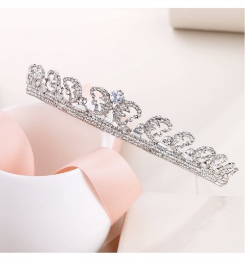 Headbands Princess Inspired Royal Wedding Hair Crown Tiara Clear Austrian Crystal - CL11C257NLH $20.11