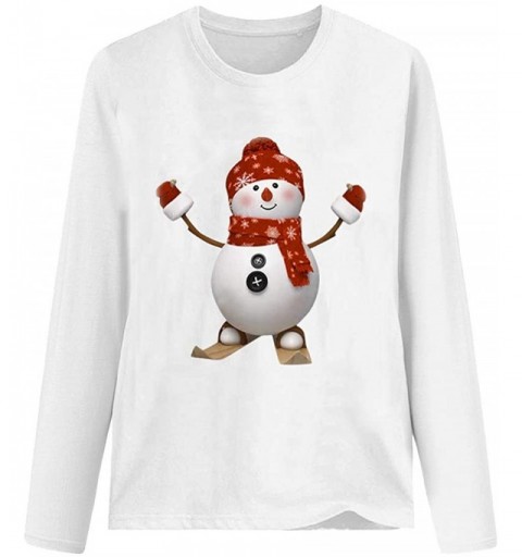 Fedoras Womens Christmas Snowman Pullover - E - CU18AE7EZAK $8.04