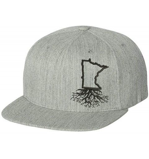 Baseball Caps Wear Your Roots Flexfit Snapback - Minnesota Heather Grey - CM18Q2DN5NO $24.18