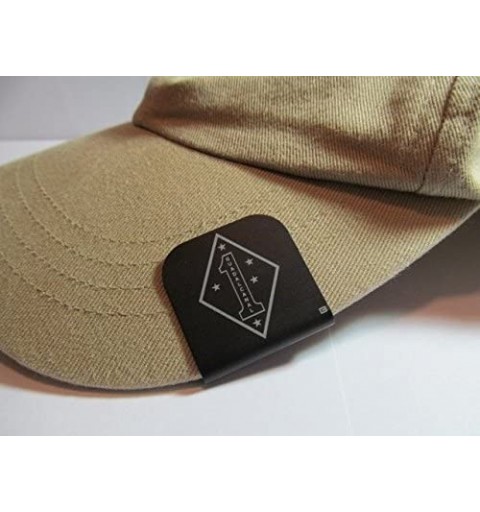 Baseball Caps 1st Marine Division Patch Laser Etched Hat Clip Black - CB12GDCSHFZ $14.80