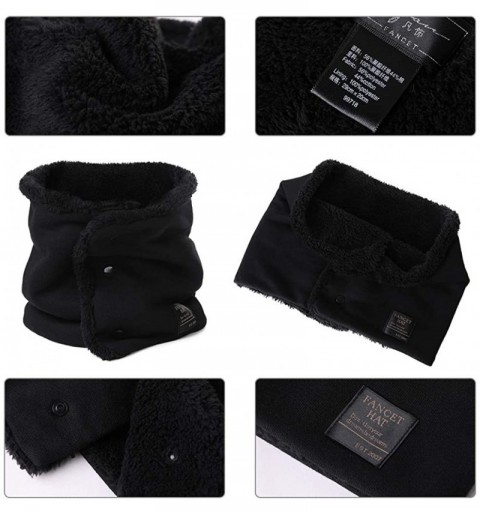 Newsboy Caps Unisex Knit Beanie Visor Cap Winter Hat Fleece Neck Scarf Set Ski Face Mask 55-61cm - 99718-grey - C918LL645CG $...