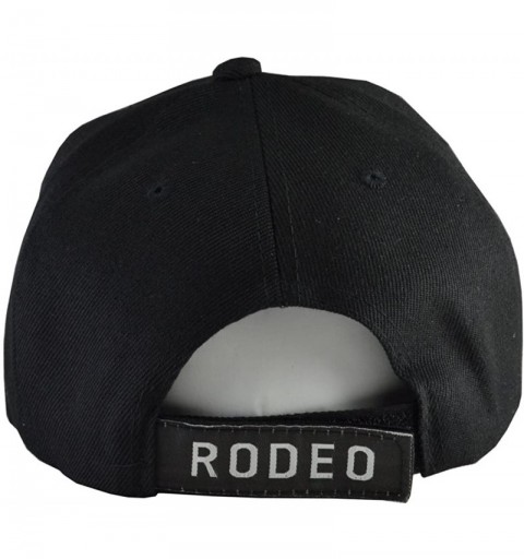 Baseball Caps Rodeo Horseman Embroidered Hats - Rodeo Horseman Black - CV11I11SL2B $8.05