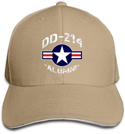 Baseball Caps Alumni Air Force Adjustable Sandwich Cap Baseball Cap Casquette Hat - Natural - CS18N982Z20 $9.37