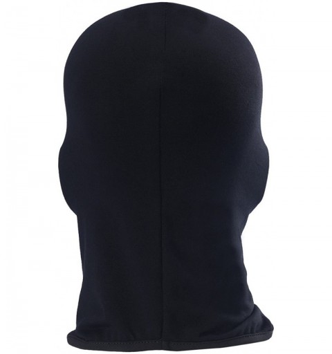 Balaclavas Balaclave Fleece Windproof Ski Mask Face Mask Tactical Hood Neck Warmer - Cotton-black (Red Mesh) - CS189YRGGUC $9.80