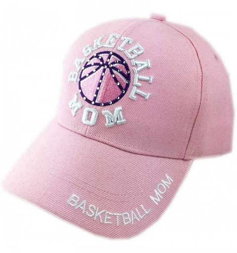 Baseball Caps Stone Bling Bling Baseball Soccer Basketball Football Sport Mom Cap - Basketball Pink - CL182GWNL3R $15.47