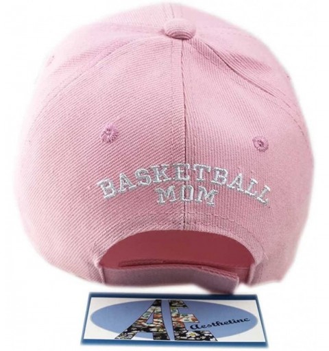 Baseball Caps Stone Bling Bling Baseball Soccer Basketball Football Sport Mom Cap - Basketball Pink - CL182GWNL3R $15.47