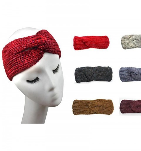 Headbands Winter Ear Warmer Headwrap Crochet Knit Hairband(n122) - Red - C9120CA3MYT $8.57