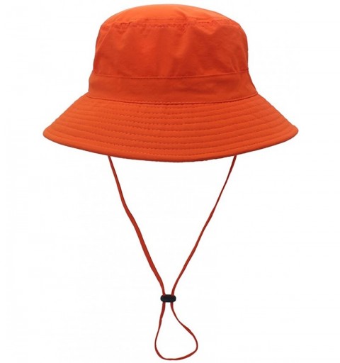 Bucket Hats Womens Bucket Sun Hat UPF 50+ Light Weight Sun Protection Caps - Orange - CH18Y6A7C3R $10.96