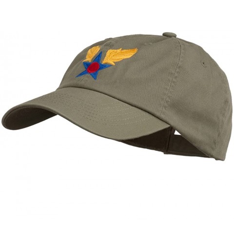 Baseball Caps Army Air Corps Military Embroidered Washed Cap - Olive - CW11ONYSPAR $27.34