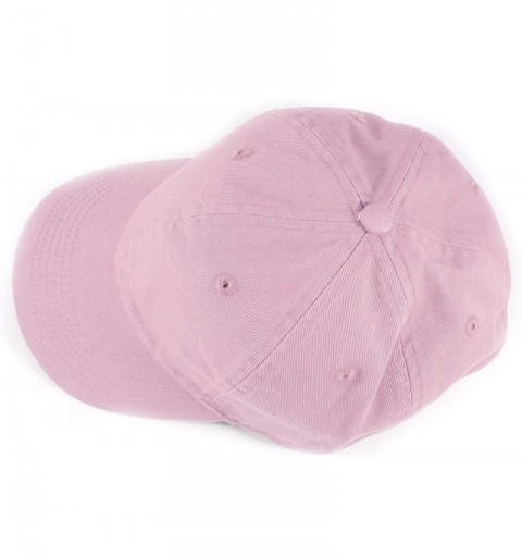 Baseball Caps Polo Style Baseball Cap Ball Dad Hat Adjustable Plain Solid Washed Mens Womens Cotton - Light Pink - C118WC6MZD...