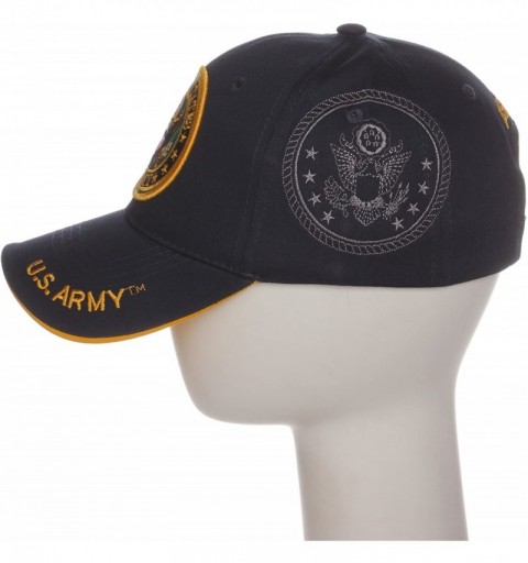 Baseball Caps US Army Official License Structured Front Side Back and Visor Embroidered Hat Cap - Emblem Navy - CB12GF9CEX7 $...