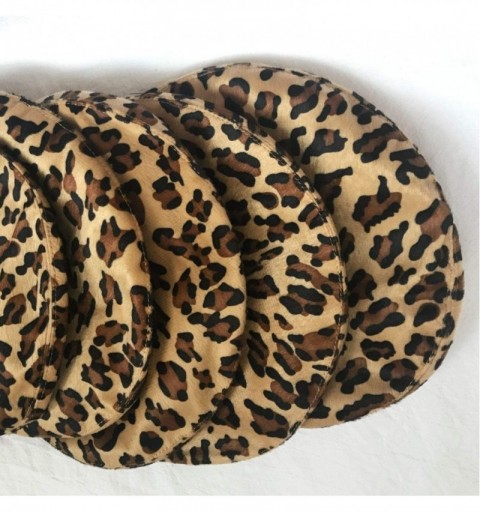 Berets Women's Fashion Summer Vintage Leopard Print Beret Beanie Cap Hat Girls Lady Black - CT18RESAE72 $12.21