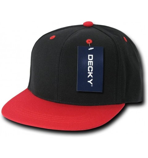 Baseball Caps Men's Flat - Black/Red - CE1199Q983N $12.70