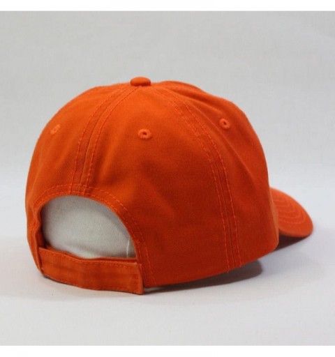 Baseball Caps Classic Washed Cotton Twill Low Profile Adjustable Baseball Cap - Cp Orange - CV12MATO3XW $11.90