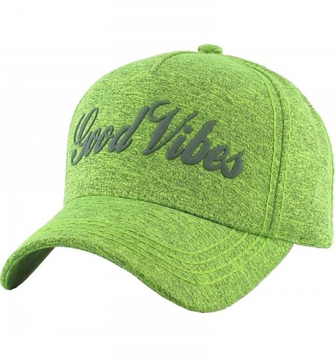 Baseball Caps Good Vibes ONLY Cool Vintage Design Dad Hat Baseball Cap Polo Style Adjustable - (5.3) Neon Green Good Vibes - ...