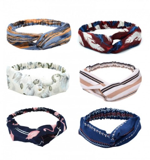 Headbands Headbands Knotted Turban Floral Accessories - Fashion Headband Assorted 3-6 Pack - CH18XE355OZ $25.87