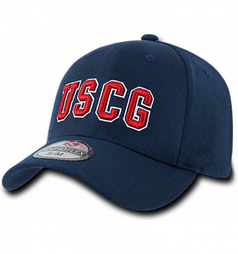 Baseball Caps United States US Coast Guard USCG Flex Wings Baseball Ball Structured Fitted Cap Hat S/M L/XL - CF18GD6D4IO $18.77