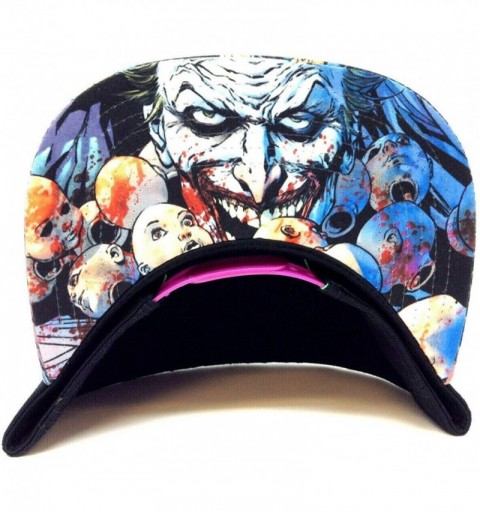 Baseball Caps The Joker 3D Batman Logo Sublimated Bill Snapback Black - CF18ZDUS30O $30.39