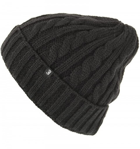 Skullies & Beanies Cable Knit Beanie Hat - Dark Gray - CP116W1T6U3 $27.69