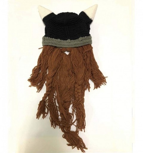 Skullies & Beanies Wig Beard Hats Handmade Knit Warm Winter Caps Ski Funny Mask Beanie for Men Women - Cnj-coffee - CA189KMQH...