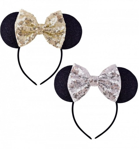 Headbands Mickey Ears Headbands Sequin Hair Band Accessories for Women Girls Cosplay Party - CG1922SN28K $11.74
