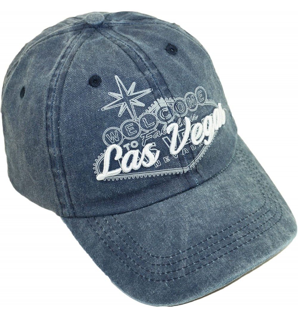 Baseball Caps USA City Embroidered Hat Adjustable Landscape Cotton Baseball Cap - Las Vegas-navy - C618EIA5TKM $14.46