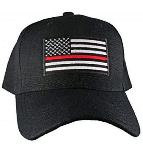 Skullies & Beanies Lot of 6 Thin Red Line USA Fire Department American Black Embroidered Cap Hat - CR185T9DXWQ $22.72