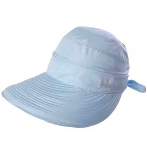 Sun Hats Womens Summer 2 in 1 Beach Sun Bucket Hat Large Wide Brim Anti-UV Golf Cap Folding Convertible Trucker Cap Visor - C...