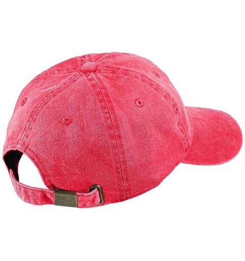 Baseball Caps Bad Hair Day Embroidered Pigment Dyed Low Profile Cap - Red - CI12GZC1SSB $16.46