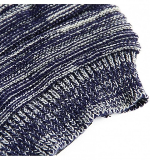 Skullies & Beanies Unisex Adult Winter Warm Slouch Beanie Long Baggy Skull Cap Stretchy Knit Hat Oversized - Blue - CA1291E8F...