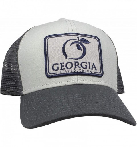 Baseball Caps Georgia Patch Trucker Hat - Ash Gray & Charcoal - C018QXZ4WND $28.97