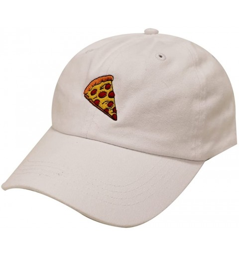 Baseball Caps Pepperoni Pizza Cotton Baseball Dad Caps - White - CO12LLUZ36Z $10.48