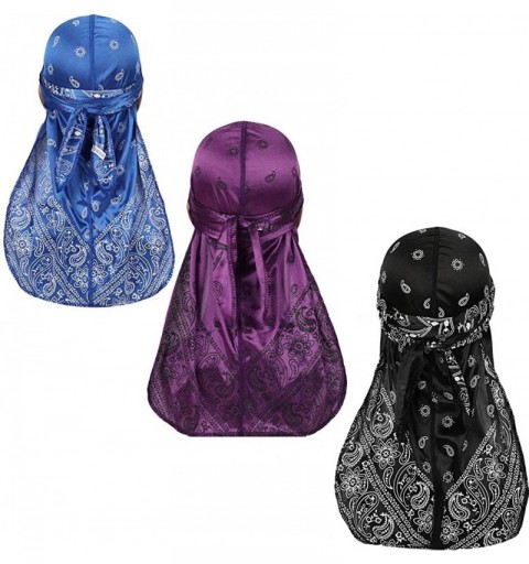 Skullies & Beanies Assorted Paisley Bandana Headwraps Womens - Navy Blue-purple-blue - C018SNLLDAR $12.98