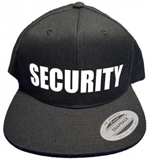 Baseball Caps Security Baseball Cap Hat Snapback by 6ixset - Flexfit Yupoong 6089M 6-Panel Black - CA192D0Y8SD $25.88