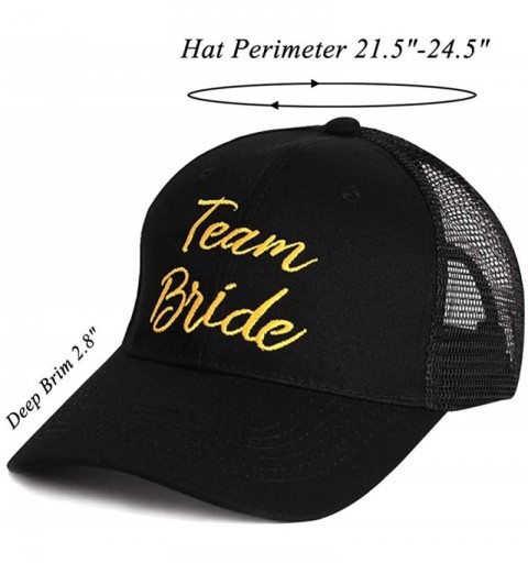 Baseball Caps Funny Adjustable Hat Cotton Trucker Baseball Cap Hat for Party - Black-team Bride - C618RXMANDS $13.74