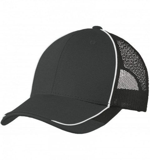 Baseball Caps Men's Colorblock Mesh Back Cap - Magnet Grey/ White/ Black - CD11NGROBR9 $11.57