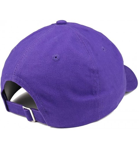 Baseball Caps Donut Embroidered Soft Crown 100% Brushed Cotton Cap - Purple - CI18SSEXNLL $21.74