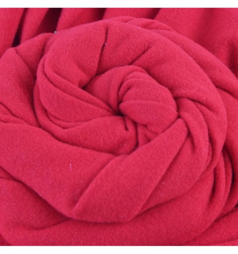 Skullies & Beanies Mom Baby Parent-Child Knot Turban Hat Beanie Cap - Rose Red - CK185AOR3E5 $9.55