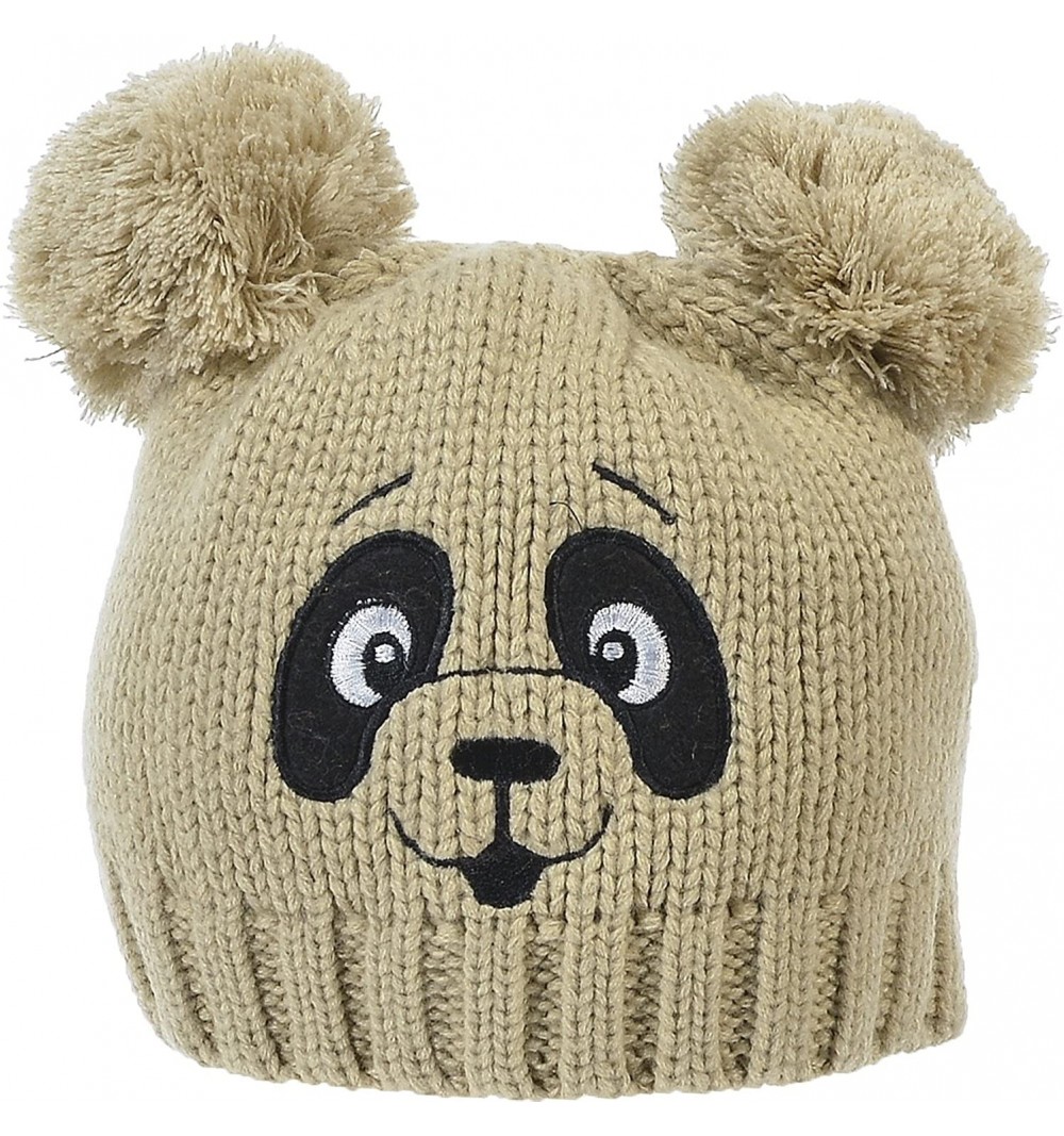 Skullies & Beanies Women Panda Knitted Hat Animal Beanie White NO Lined Winter - 07 Beige - C2187EUZ224 $15.57