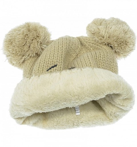 Skullies & Beanies Women Panda Knitted Hat Animal Beanie White NO Lined Winter - 07 Beige - C2187EUZ224 $15.57