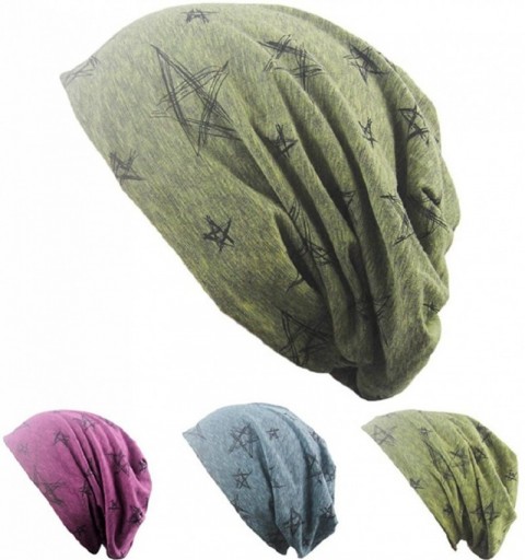 Skullies & Beanies Unisex Indoors Cotton Beanie- Soft Sleep Cap For Hairloss- Cancer- Chemo - Blue - CI185RNNEWH $9.68
