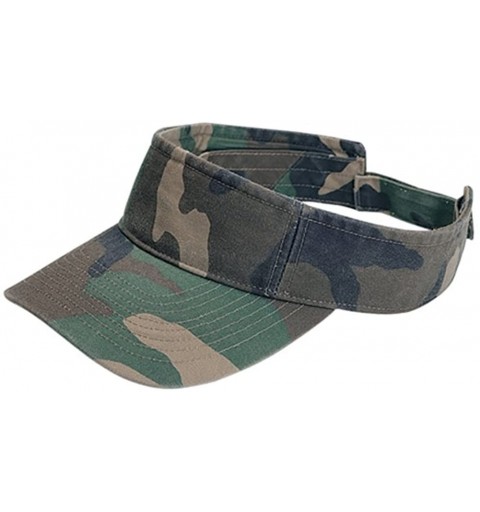 Visors Camouflage Pattern Washed Outdoor Sun Visor - Camo - CR12CUEKPX7 $11.04