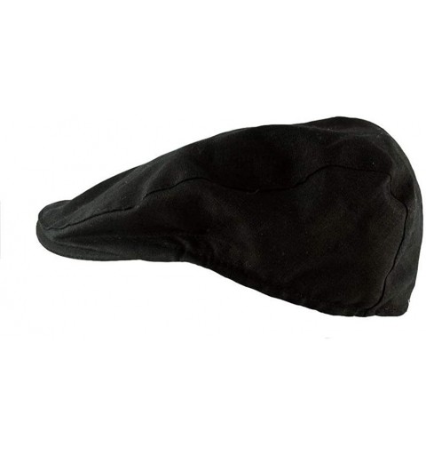 Newsboy Caps Donegal Touring Cap - Linen - Black - CM18UWKA7SR $45.55