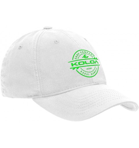 Baseball Caps Classic Cotton Dad Hats. Low Profile Adjustable Caps - White/Green - CK12N13BOEG $17.61
