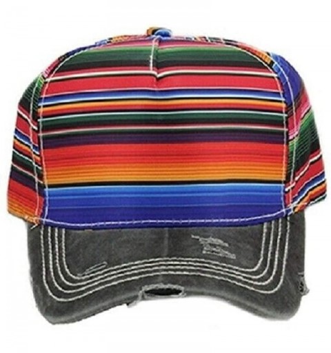 Baseball Caps Aztec Serape Baseball Cap Womens Ladies Hat - Black Brim - CB195KQ85IU $20.38