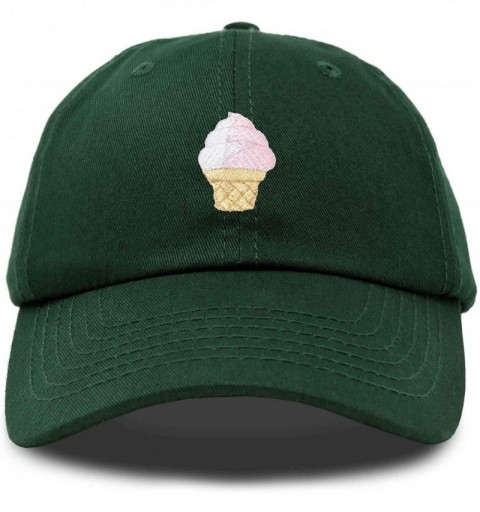 Baseball Caps Soft Serve Ice Cream Hat Cotton Baseball Cap - Dark Green - C718LKAZOGG $14.70