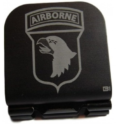 Baseball Caps 101st Airborne Patch Laser Etched Hat Clip Black - C012GD0NNP1 $34.54